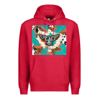 Cardinal freebird with leopard and cowhide pattern Premium Hoodie - TumblerDesignByShophia