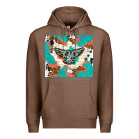Chestnut freebird with leopard and cowhide pattern Premium Hoodie - TumblerDesignByShophia