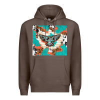 Coffee freebird with leopard and cowhide pattern Premium Hoodie - TumblerDesignByShophia