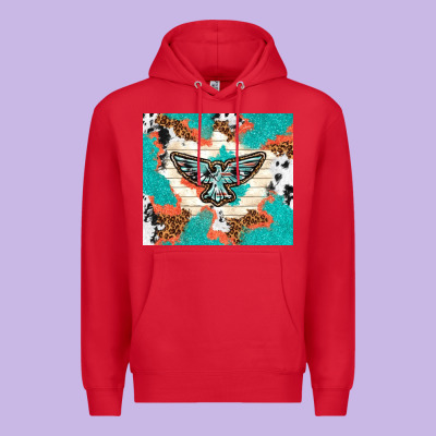 Freebird With Leopard And Cowhide Pattern Premium Hoodie Designed By Tumblerdesignbyshophia
