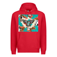 Red freebird with leopard and cowhide pattern Premium Hoodie - TumblerDesignByShophia