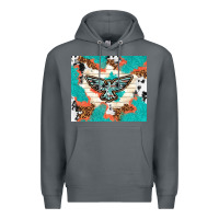 Rock freebird with leopard and cowhide pattern Premium Hoodie - TumblerDesignByShophia