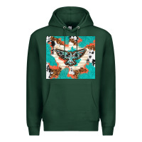Sports Green freebird with leopard and cowhide pattern Premium Hoodie - TumblerDesignByShophia