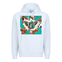 White freebird with leopard and cowhide pattern Premium Hoodie - TumblerDesignByShophia