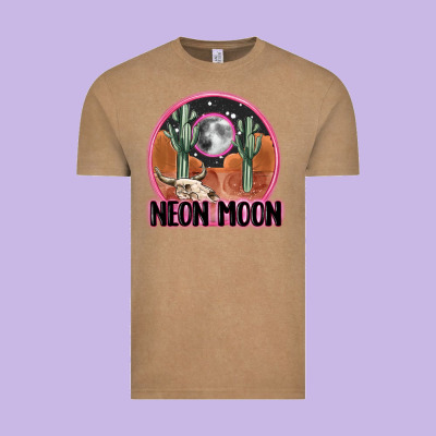 Neon Moon Vintage Tee Designed By Maliassmallbusiness
