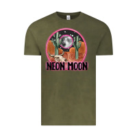 Vintage Olive neon moon Vintage Tee - MaliasSmallBusiness