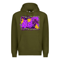 Army Green mardi gras background Premium Hoodie - JahusDesignShop