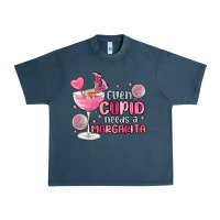 Midnight Navy even cupid needs a margarita Urban Heavy Tee - MaliasSmallBusiness