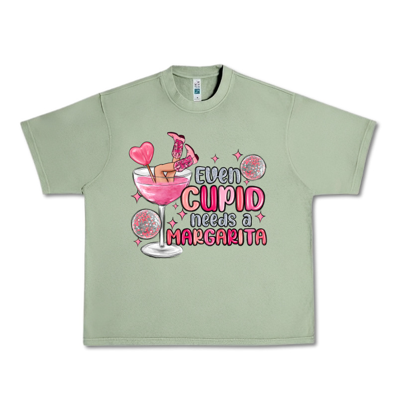 Even Cupid Needs A Margarita Urban Heavy Tee by MaliasSmallBusiness | Teevron