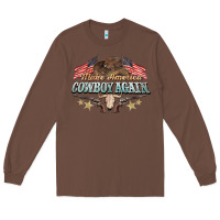 Chestnut make america cowboy again Long Sleeve Tee - NancyCooperArtShop