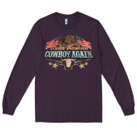 Plum make america cowboy again Long Sleeve Tee - NancyCooperArtShop