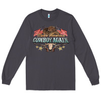 Smoke make america cowboy again Long Sleeve Tee - NancyCooperArtShop