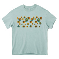 Sunflowers And Turquoise 16oz Libbey Glass Heavy Core Tee | Teevron