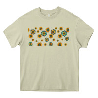 Mossy sunflowers and turquoise 16oz libbey glass Heavy Core Tee - HRA Design Shop