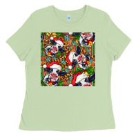 Matcha christmas leopard cow Ladies Tee - FaDigitalArtStudio
