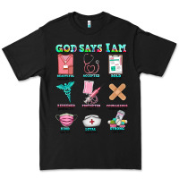 Black nurse god says i am  nurse elements Premium Tee - AdoDesignShop