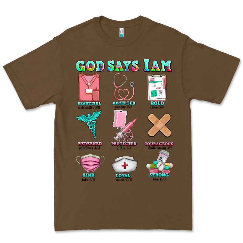 Nurse God Says I Am  Nurse Elements Premium Tee by AdoDesignShop | Teevron