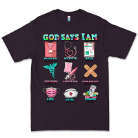 Plum nurse god says i am  nurse elements Premium Tee - AdoDesignShop