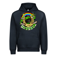 Navy St. Patrick's Day Hockey Urban Hoodie - FaDigitalArtStudio