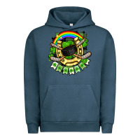 Pigment Midnight Navy St. Patrick's Day Hockey Urban Hoodie - FaDigitalArtStudio