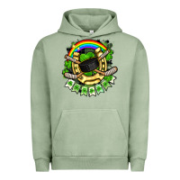 Pigment Oil Green St. Patrick's Day Hockey Urban Hoodie - FaDigitalArtStudio
