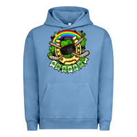Pigment Pebble Blue St. Patrick's Day Hockey Urban Hoodie - FaDigitalArtStudio