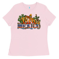 Bubblegum Pink viva mexico Ladies Tee - RanaPortraitStore