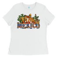 White viva mexico Ladies Tee - RanaPortraitStore