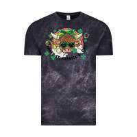Cloud Black st. patrick's day highland cow Vintage Tee - MaliasSmallBusiness