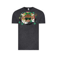 Vintage Black st. patrick's day highland cow Vintage Tee - MaliasSmallBusiness