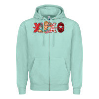Seafoam xoxo cupid Zipper Hoodie - RanaPortraitStore