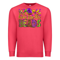 Cardinal Here for the beads Premium Sweatshirt - HowdyJamesFarm