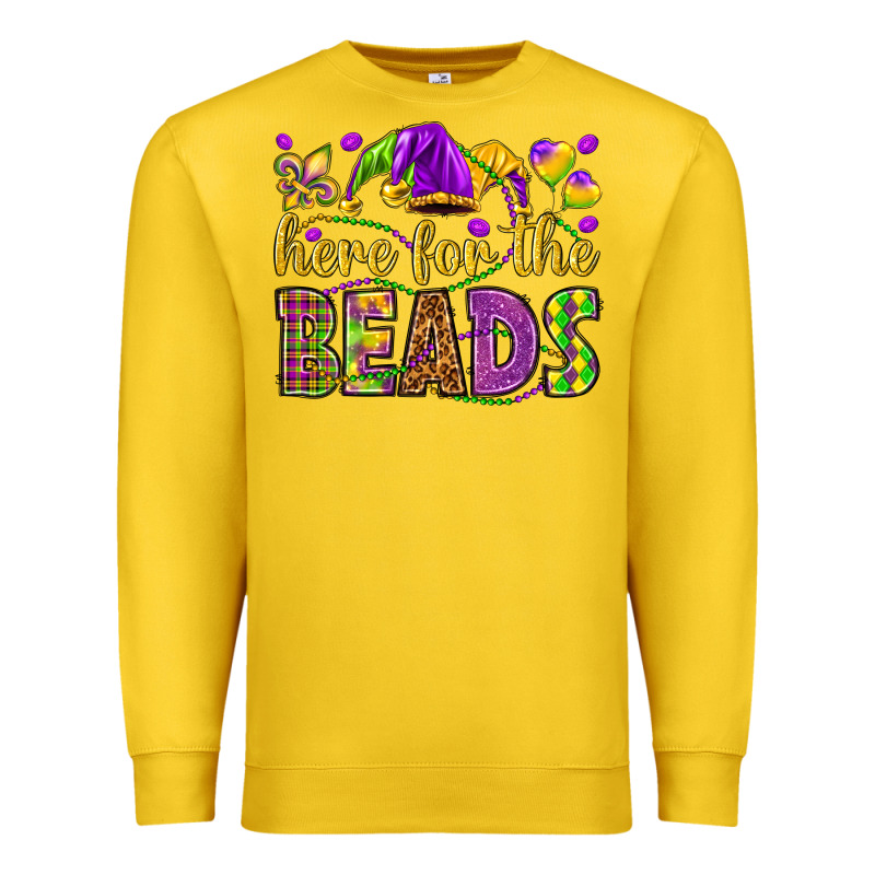 Here For The Beads Premium Sweatshirt by HowdyJamesFarm | Teevron