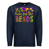 Navy Here for the beads Premium Sweatshirt - HowdyJamesFarm