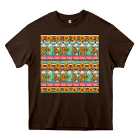Chocolate Brown school teacher seamless pattern Heavy Core Tee - HRA Design Shop