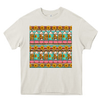 Cream school teacher seamless pattern Heavy Core Tee - HRA Design Shop