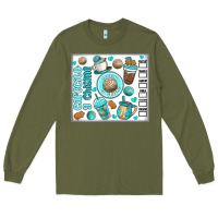 Army Green cafecito y chisme Long Sleeve Tee - MaliasSmallBusiness