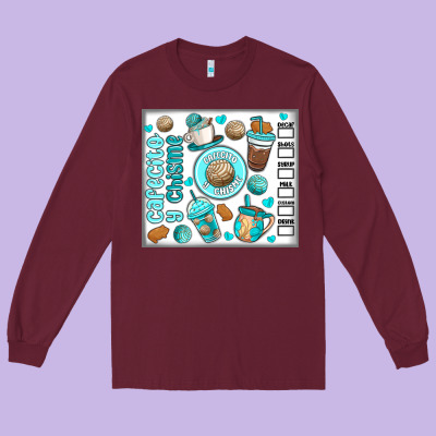 Cafecito Y Chisme Long Sleeve Tee Designed By Maliassmallbusiness