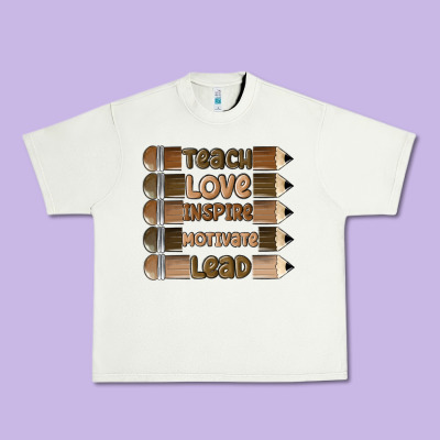 Teach Love Inspire Urban Heavy Tee Designed By Maliassmallbusiness