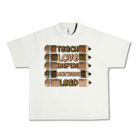 Pistachio teach love inspire Urban Heavy Tee - MaliasSmallBusiness