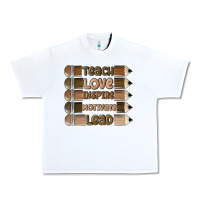 White teach love inspire Urban Heavy Tee - MaliasSmallBusiness
