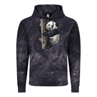 Cloud Black Giant Panda Vintage Hoodie - LillyAllenDesigns