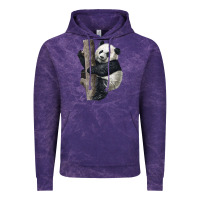 Cloud Purple Giant Panda Vintage Hoodie - LillyAllenDesigns