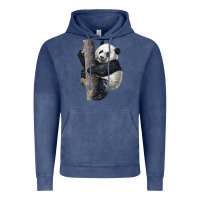 Vintage Denim Giant Panda Vintage Hoodie - LillyAllenDesigns