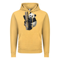 Vintage Mustard Giant Panda Vintage Hoodie - LillyAllenDesigns