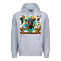 Heather Grey black angus Premium Hoodie - TumblerDesignByShophia