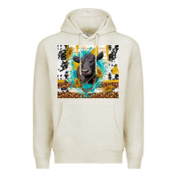 Oatmeal Heather black angus Premium Hoodie - TumblerDesignByShophia