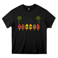 Black 1hello summer Heavy Core Tee - CowhideDigitalArt