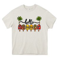 Cream 1hello summer Heavy Core Tee - CowhideDigitalArt