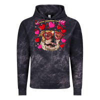 Cloud Black valentine's day  brown english bulldog Vintage Hoodie - RanaPortraitStore